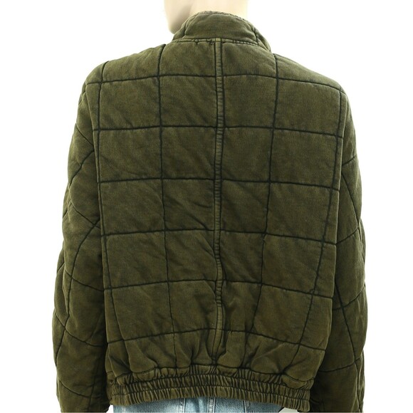 Free People Dolman Quilted Knit Jacket Top Oversized Zip-up Slouchy XS 283127 - Picture 11 of 12